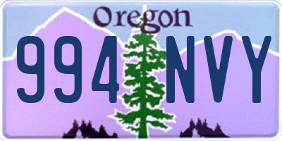 OR license plate 994NVY