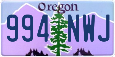 OR license plate 994NWJ