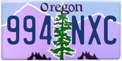 OR license plate 994NXC