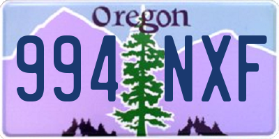 OR license plate 994NXF