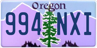 OR license plate 994NXI