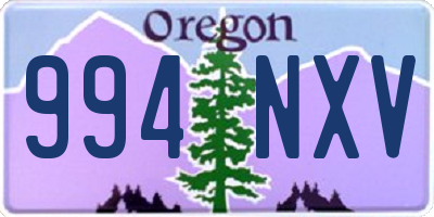 OR license plate 994NXV