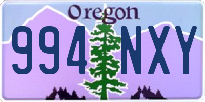 OR license plate 994NXY