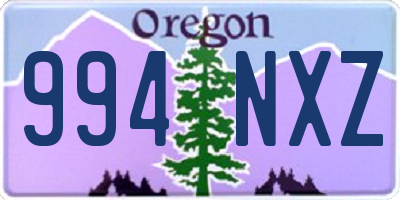 OR license plate 994NXZ
