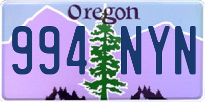 OR license plate 994NYN