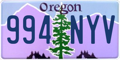 OR license plate 994NYV