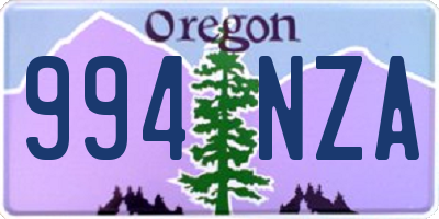 OR license plate 994NZA