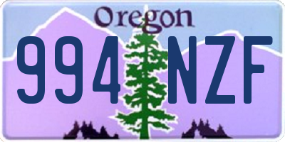 OR license plate 994NZF