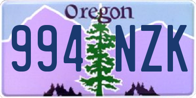 OR license plate 994NZK