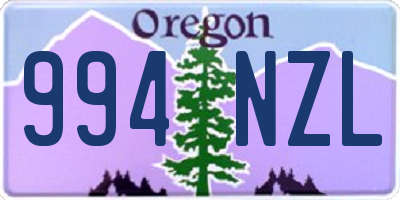 OR license plate 994NZL