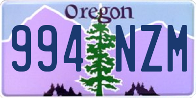 OR license plate 994NZM