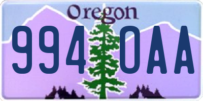 OR license plate 994OAA