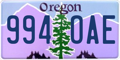OR license plate 994OAE