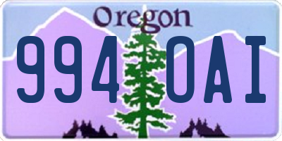 OR license plate 994OAI