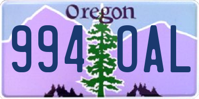 OR license plate 994OAL