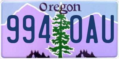 OR license plate 994OAU