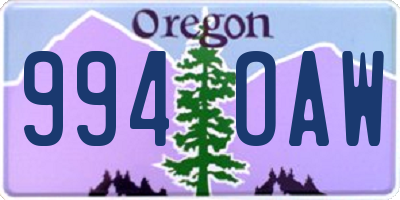 OR license plate 994OAW
