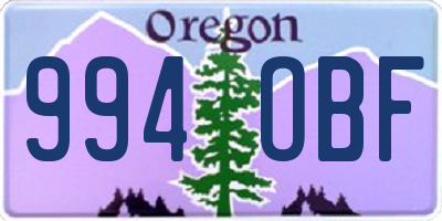 OR license plate 994OBF