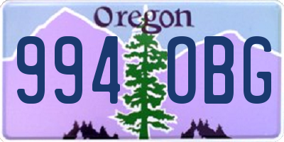 OR license plate 994OBG