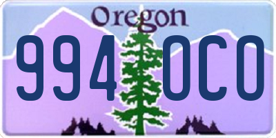 OR license plate 994OCO