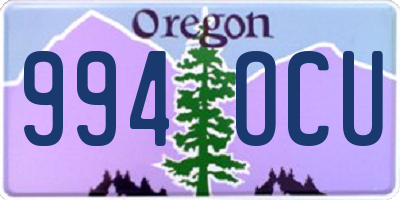 OR license plate 994OCU