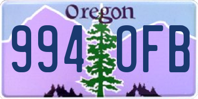 OR license plate 994OFB