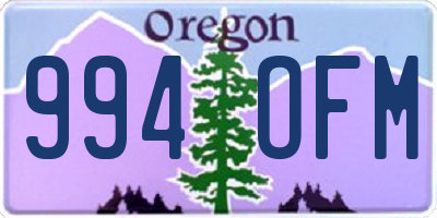 OR license plate 994OFM