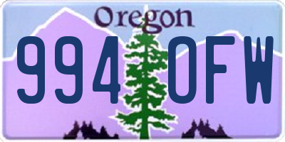 OR license plate 994OFW