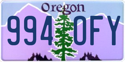OR license plate 994OFY