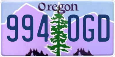 OR license plate 994OGD