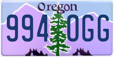 OR license plate 994OGG