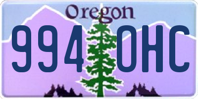 OR license plate 994OHC