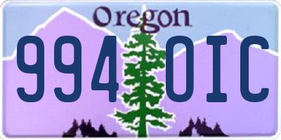 OR license plate 994OIC