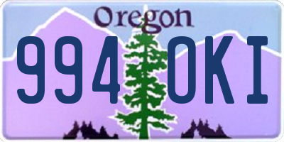 OR license plate 994OKI