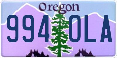 OR license plate 994OLA