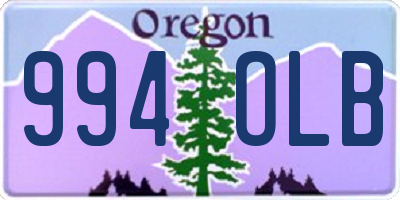 OR license plate 994OLB
