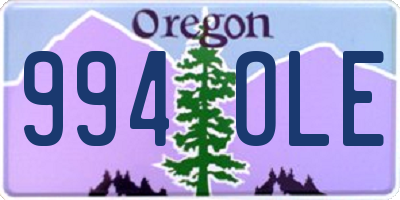 OR license plate 994OLE