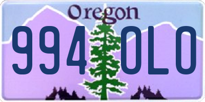 OR license plate 994OLO