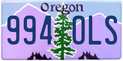 OR license plate 994OLS
