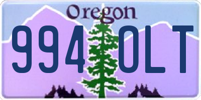 OR license plate 994OLT