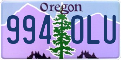 OR license plate 994OLU
