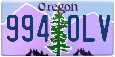 OR license plate 994OLV