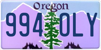 OR license plate 994OLY