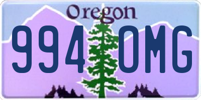 OR license plate 994OMG