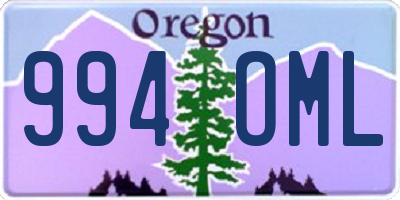 OR license plate 994OML