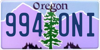 OR license plate 994ONI
