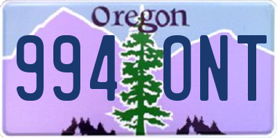 OR license plate 994ONT