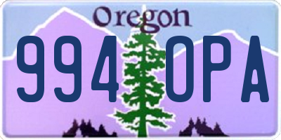 OR license plate 994OPA