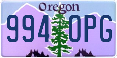 OR license plate 994OPG