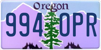 OR license plate 994OPR